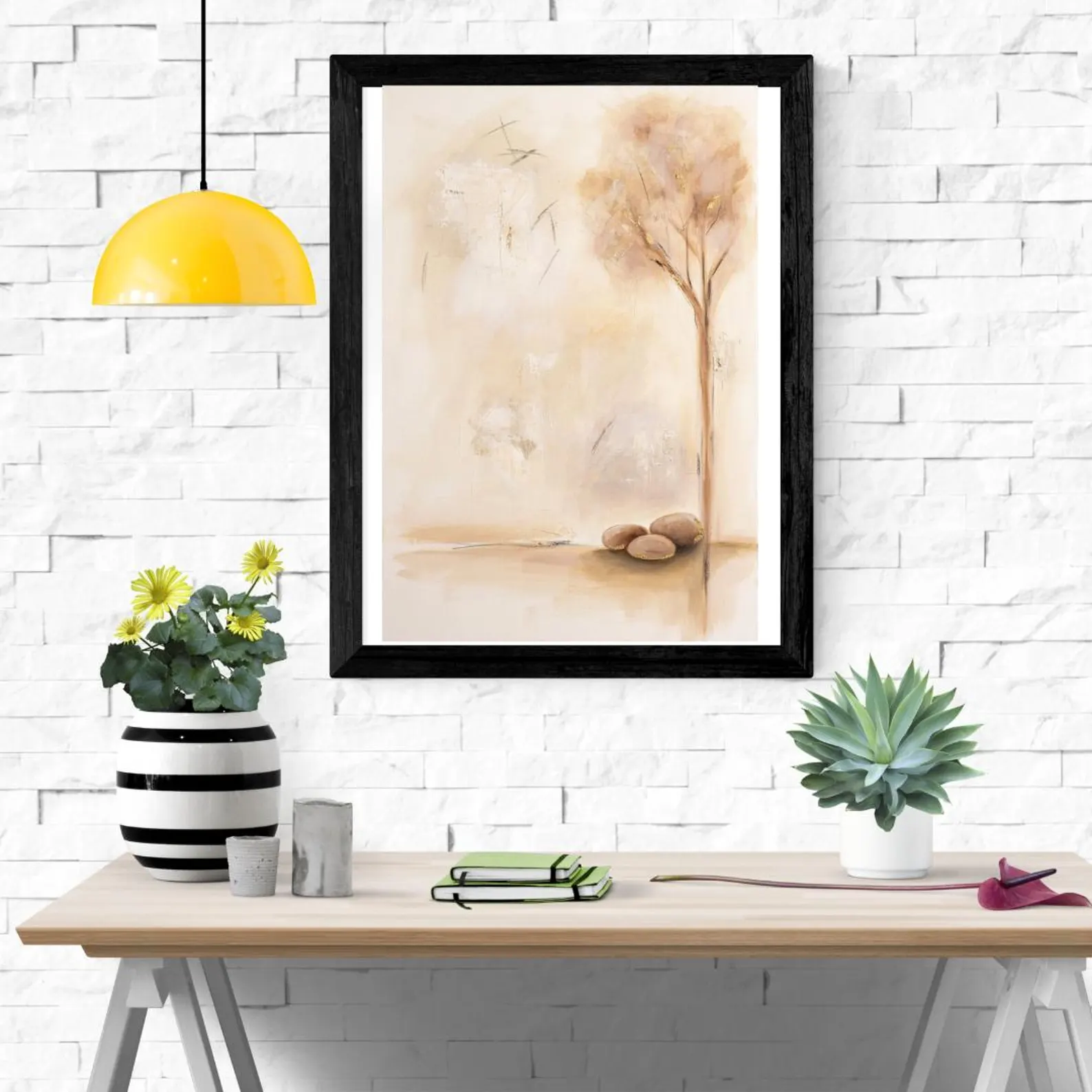 Abstract Tree Gold Leaf