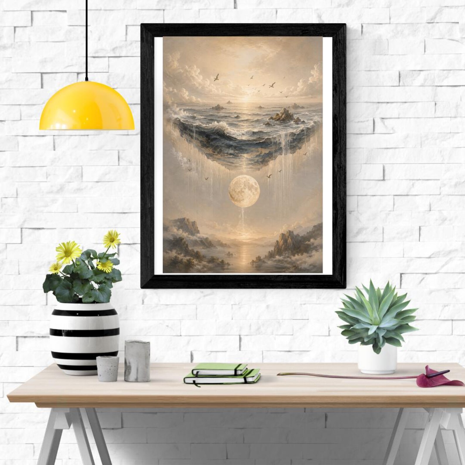 Floating Ocean Moon