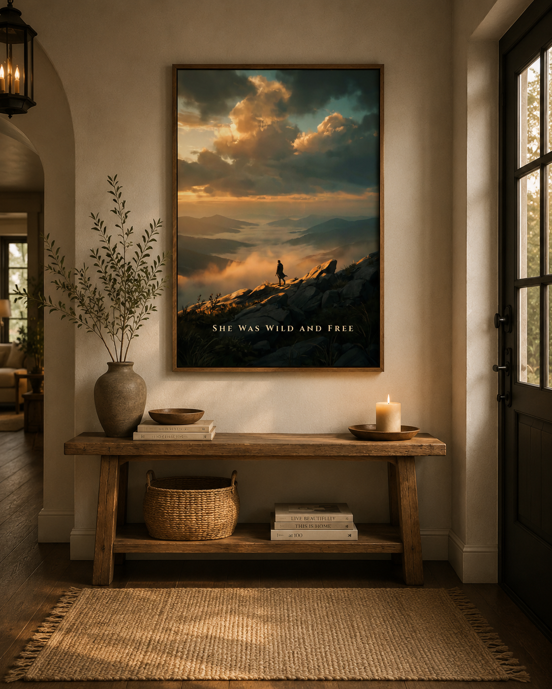 Stillume art in a entryway