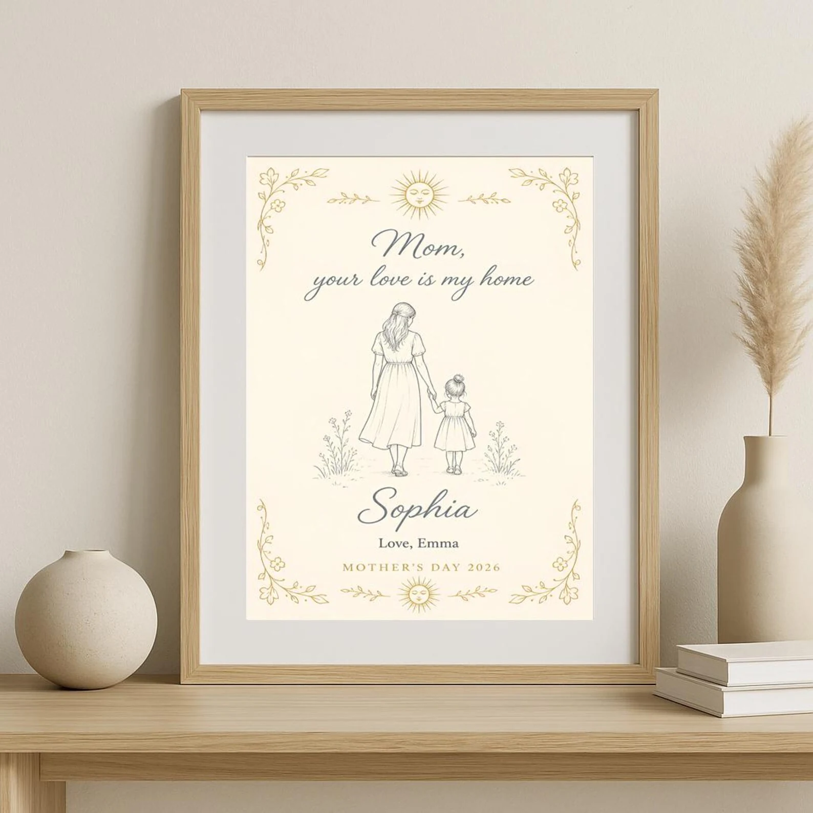 Mom, Your Love Is My Home — Mother's Day printable gift art