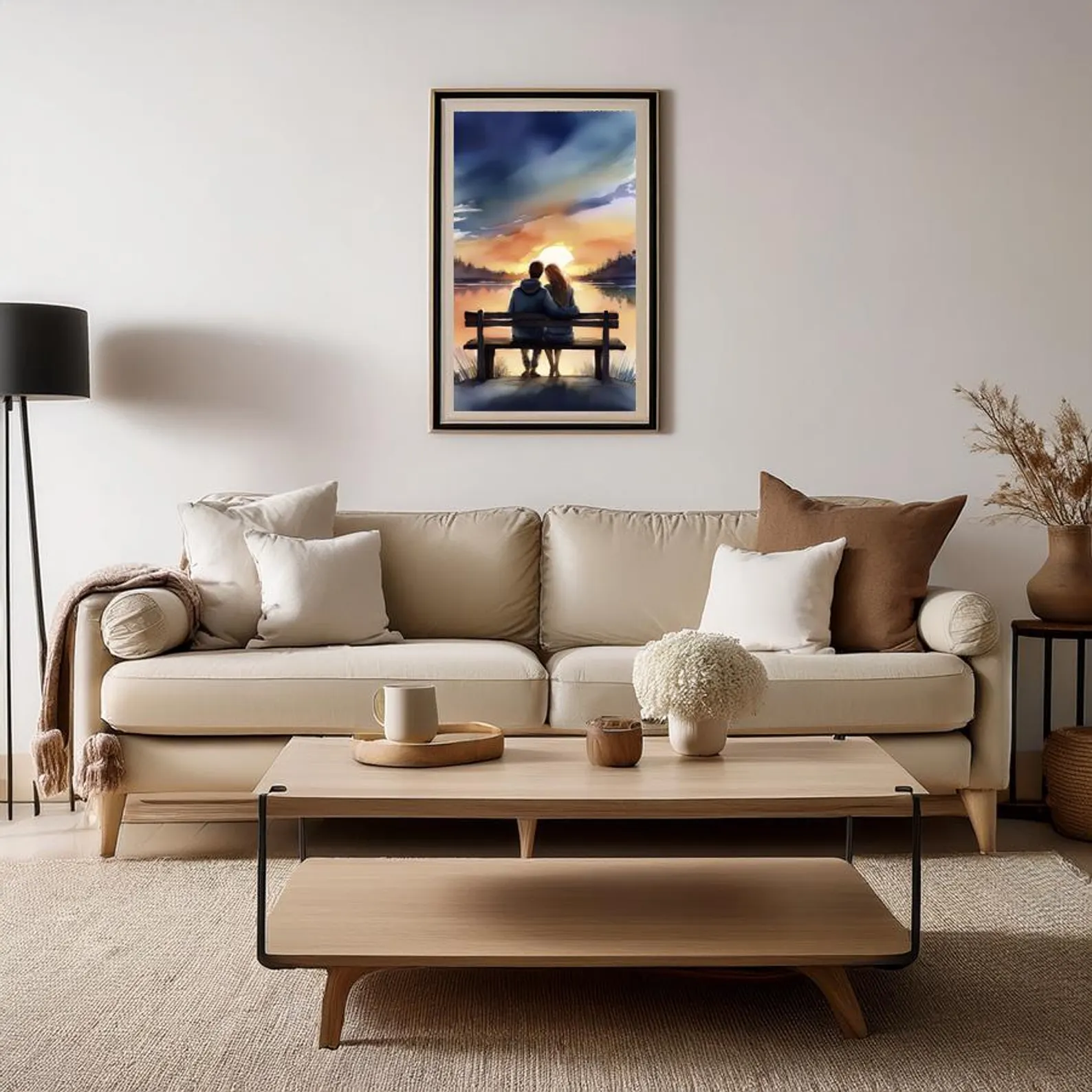 Romantic Lake Landscape